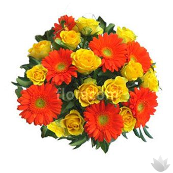 Bouquet di rose e gerbere